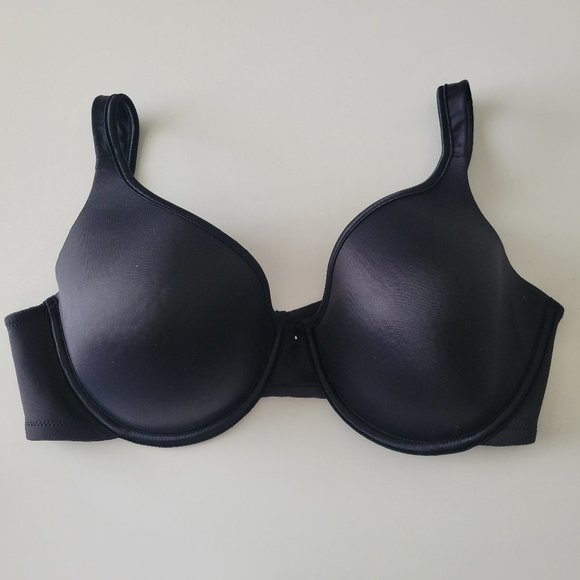 Vanity Fair Bra 36D Body Caress Underwire Full Coverage Convertible Straps Black - Picture 2 of 8